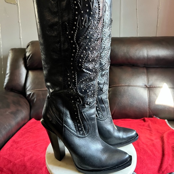Jessica Simpson Shoes - *RARE* Jessica Simpson Abilene Western style, embroidered, sexy high heel boots